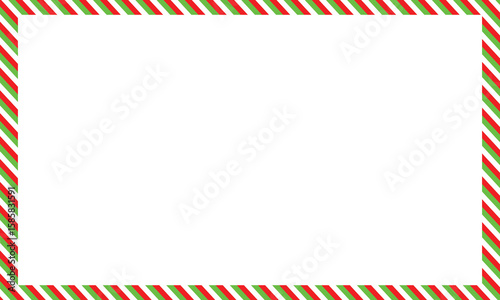 Candy cane frames. Christmas and New Year candy frame. Holiday x mas border. isolated on white background. Vector illustration. EPS 10 . 