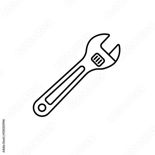 Adjustable wrench. Precise grip in a compact toolbox essential

