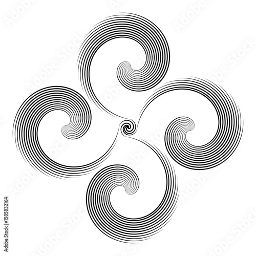 golden ration fibonacci pattern for logo icon background web graphic tattoo. vector illustration.	