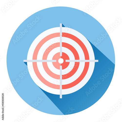 Target Icon Isolated on a Transparent Background 