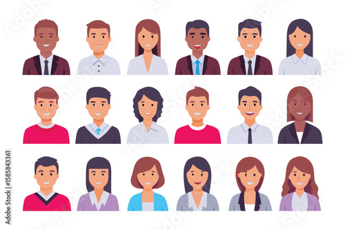 Portraits of Diverse Professionals: A curated collection of portraits showcasing a variety of professionals, each radiating unique personality and a sense of approachable competence.