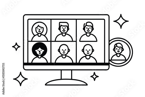 Remote Team Video Conference Screen