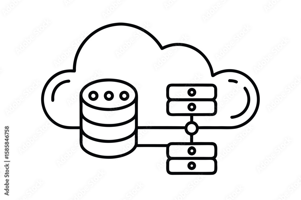 Data Migration Cloud Icon Data Migration Cloud Icon