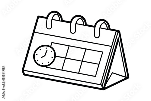 Calendar With Clock For Event Scheduling