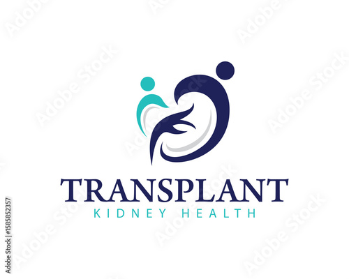 transplant kidney logo creative design concept medical people family