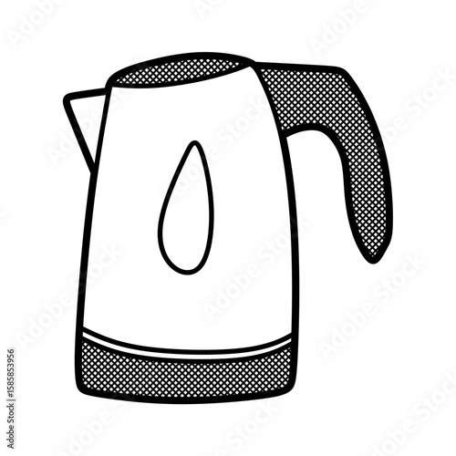 simple electric kettle vector image