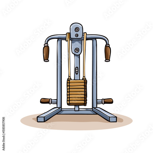 Lat pulldown gym machine suitable for fitness blog posts, workout guides, gym equipment reviews, and exercise routine visuals.