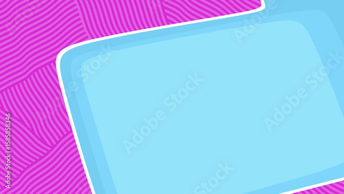 Pink and blue abstract background with wavy lines. Plenty of free space for text. Flat vector illustration.
