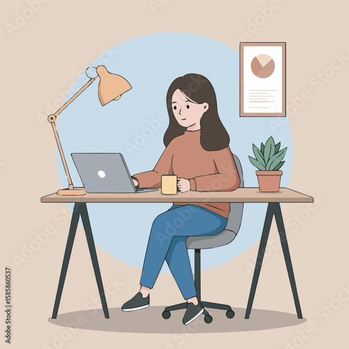Remote Work Routine with Coffee
