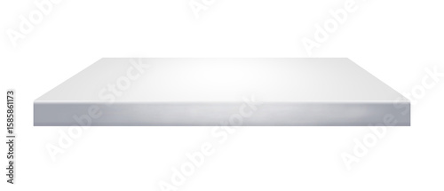 Foto White 3D rectangular podium on transparent background