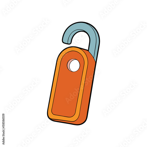 Door hanger colorful vector illustration