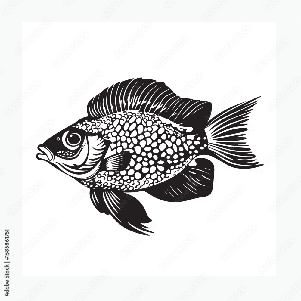 Fototapeta premium vector illustration of a fish