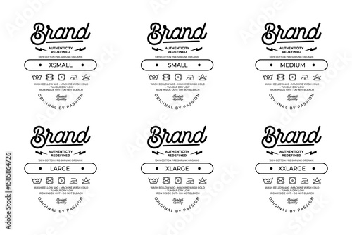 Clothing label product tag template design