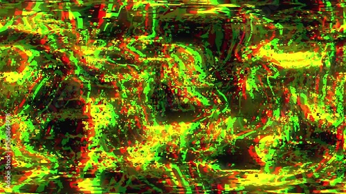 Vintage vhs noise and glitch synthwave style neon textured marble seamless background