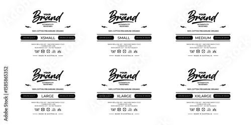 Clothing label product tag template design