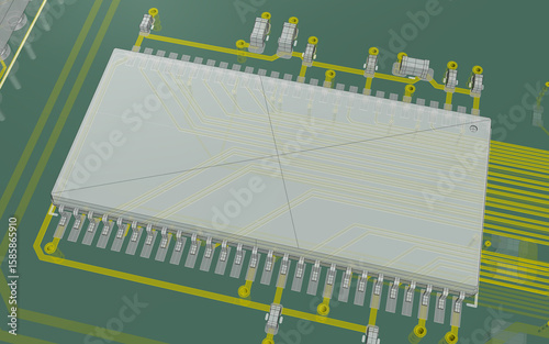 Naklejka RAM Chip 3D