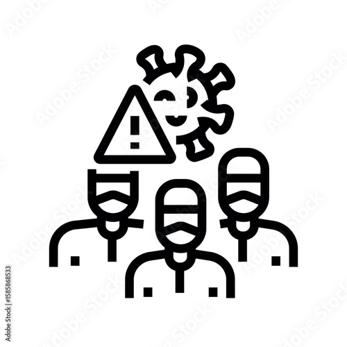 doctors black line icon for digital and print projects.  Minimal clean icons for apps and websites.