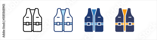 Vest Icon Set Multiple Style Collection