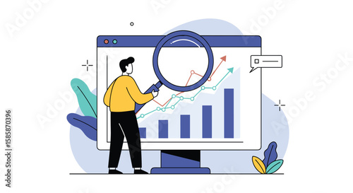 Analyzing business growth and performance trends through visual data representations for strategic decision making and future planning