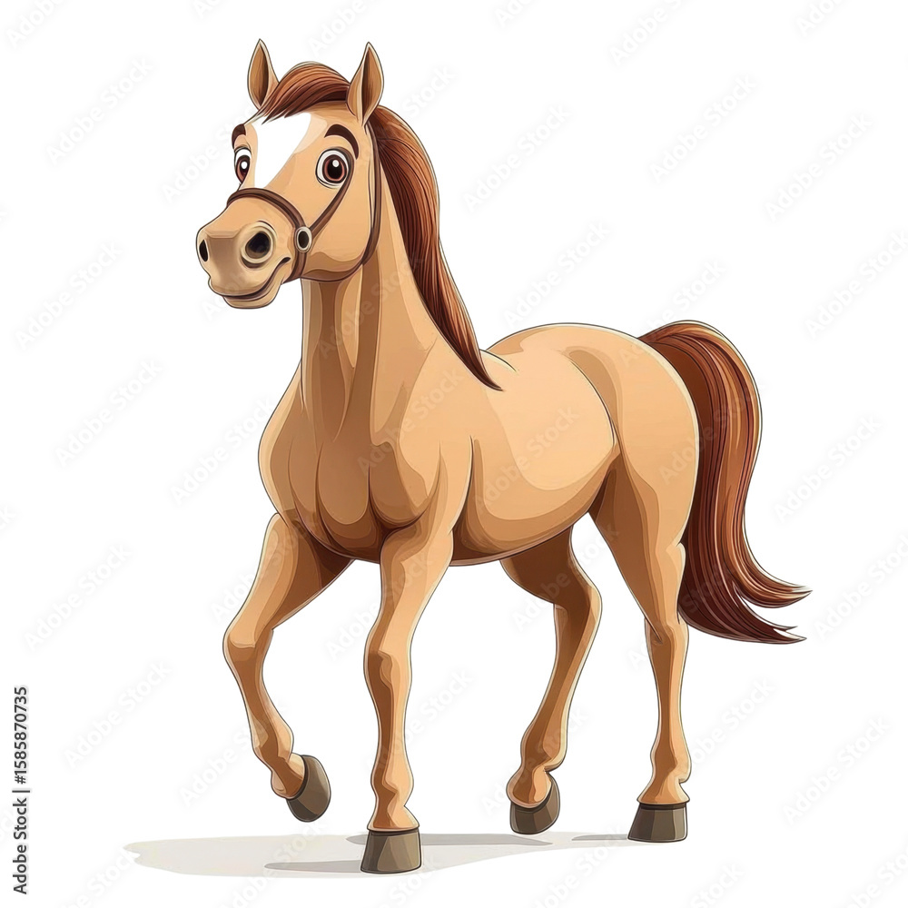 Obraz premium illustration of a horse- isolated on a white background- horse .