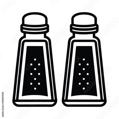 Outline vector of salt on white background