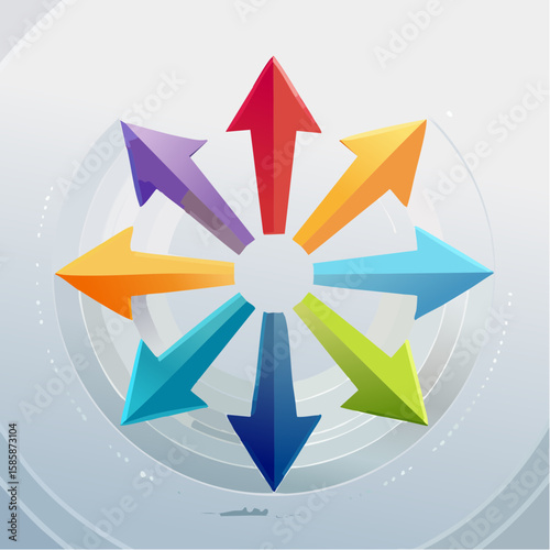 single share arrow icon with radial arrow arrangement, grouped vector shapes, and centered on 512×512 px artboard