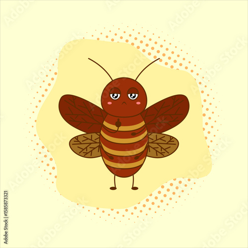 Cartoon cockroach. Vector illustration design. EPS 10.