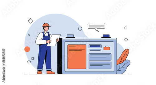 Hvac technician inspecting and maintaining air conditioning systems for optimal performance and efficiency