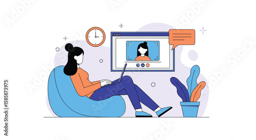 Digital learning and remote collaboration through online video communication platforms facilitating education and professional development