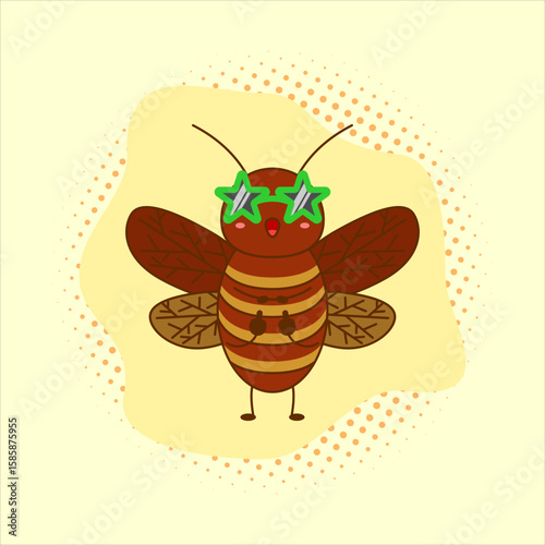 Cartoon cockroach. Vector illustration design. EPS 10.