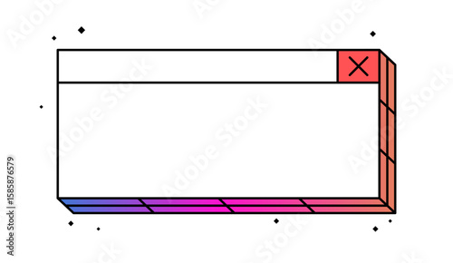 Pop up window vector element. Creative contemporary concept. Popular design element.