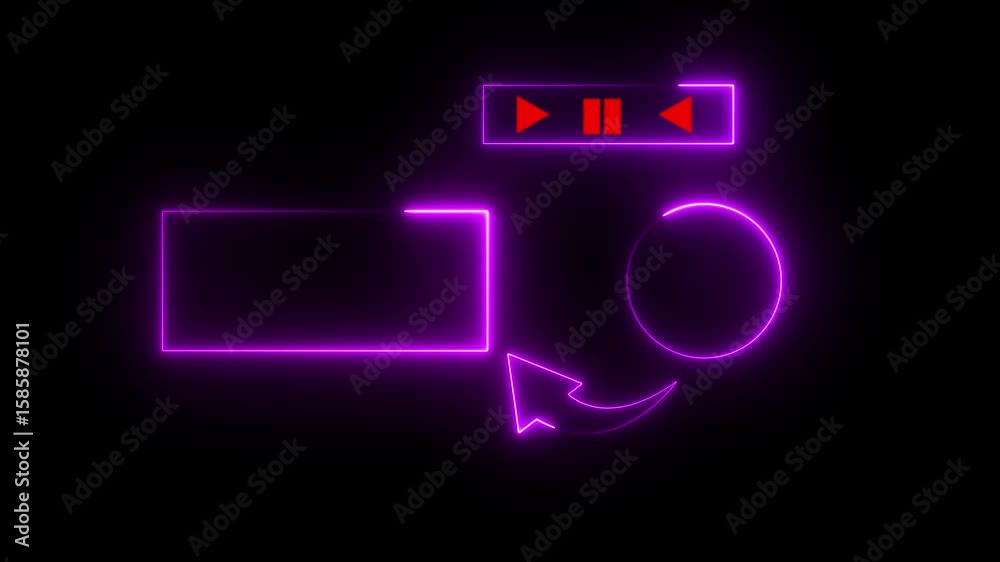 Animated YouTube Subscribe Button and Likes and Notification Button for Youtube. Subscribe like bell icon youtube button animation motion graphic.