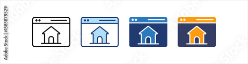 Homepage Icon Set Multiple Style Collection