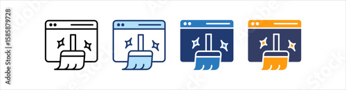 Cleaning Icon Set Multiple Style Collection