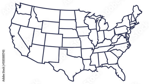 United States of America States Map Overview and Geography