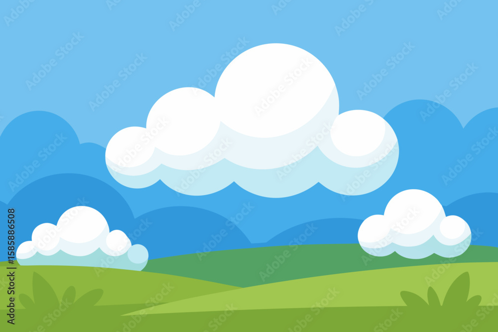 Fototapeta premium landscape with clouds