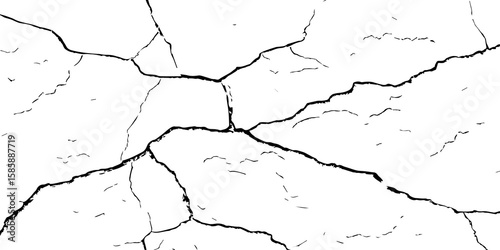 Cracked Earth, Telling a Story of How Nature’s Wrath Has Sculpted a Withered and Worn Terrain Over Centuries-Where Time and Erosion Meet: The Raw and Grunge-Textured Landscape of Dry
