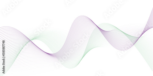 Fototapeta Naklejka Na Ścianę i Meble -  Modern Abstract Background. Abstract wave element for design. Wave with lines created using blend tool. Curved wavy line. modern. eps10