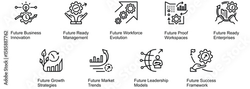 Future Terms In Business banner web icon vector illustration