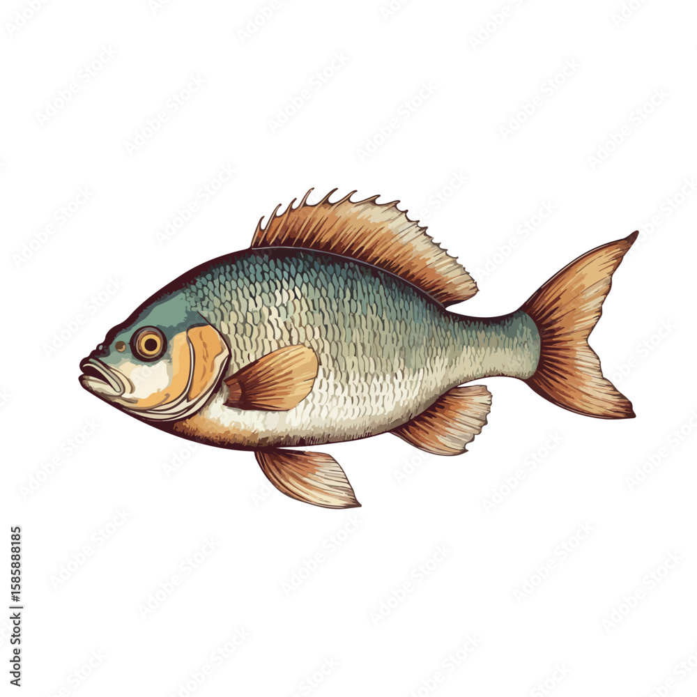 Fototapeta premium fish on a white background