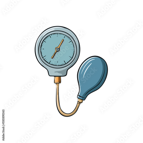 Sphygmomanometer is an essential medical device for measuring blood pressure, suitable for healthcare, medical, and wellness related designs.