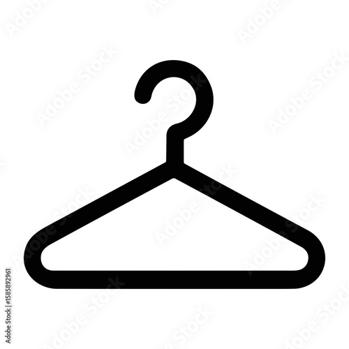 Minimalist Outline Hanger Garment Hanging Shape Symbol Sign Icon