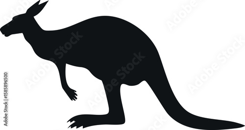 Kangaroo silhouette illustration