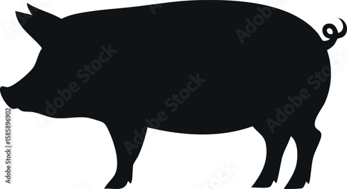 Pig silhouette illustration