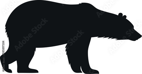 Polar bear silhouette illustration