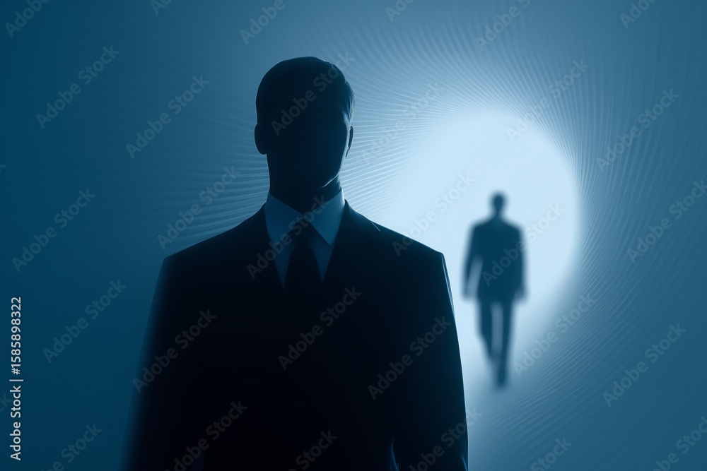 Obraz premium silhouette illustration of a business talent team