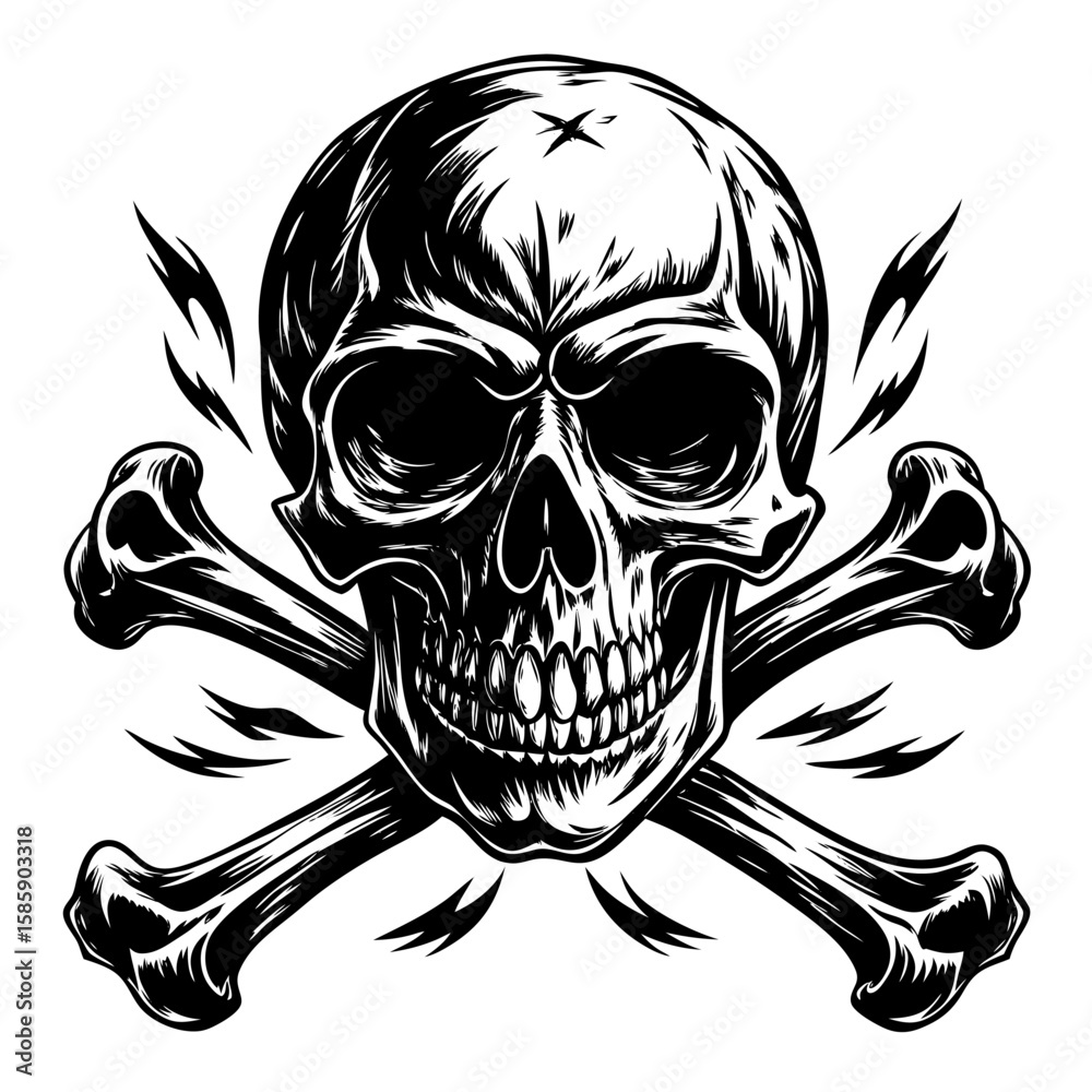 Fototapeta premium skull-and-crossbones (6).eps
