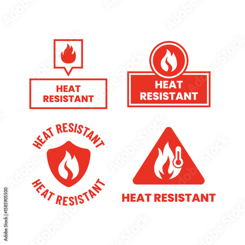 Thermal Safety Icon Collection for Heat Resistant Labels