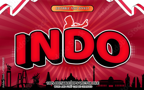 3d red black bold comic cartoon red text effect template editable