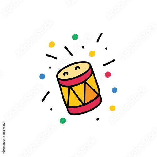 vector illustration of a drum